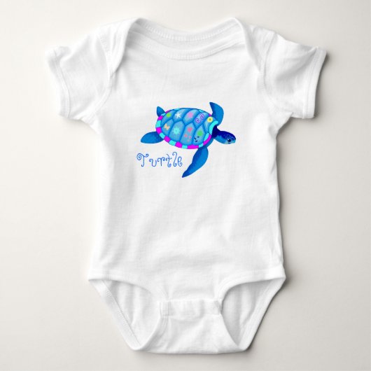 Schildschildpad Baby Crawler Romper (Voorkant)