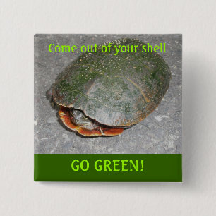 Schildschildpad GREEN Button