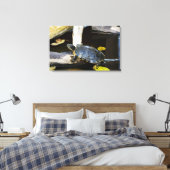 Schildschildpad in het wild canvas afdruk (Insitu (Slaapkamer))
