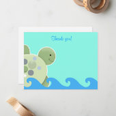 Schildschildpadschildpad — dank u notitiekaartje (Voorkant / Achterkant in situ)
