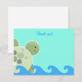 Schildschildpadschildpad — dank u notitiekaartje (Voorkant / Achterkant)