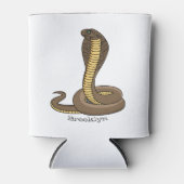 Schildslang met bruine cobra blikjeskoeler (Voorkant)