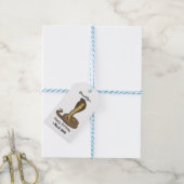 Schildslang met bruine cobra cadeaulabel (Met Touw)