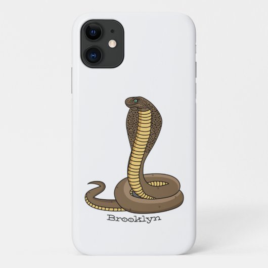 Schildslang met bruine cobra Case-Mate iPhone case (Achterkant)