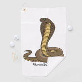 Schildslang met bruine cobra golfhanddoek (Insitu)