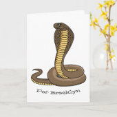 Schildslang met bruine cobra kaart (Gele Bloem)