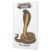 Schildslang met bruine cobra klembord (Links)