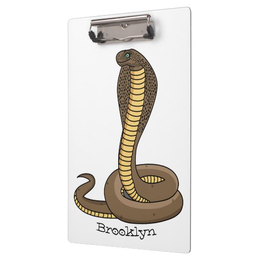 Schildslang met bruine cobra klembord (Links)