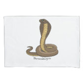 Schildslang met bruine cobra kussensloop (Voorkant)