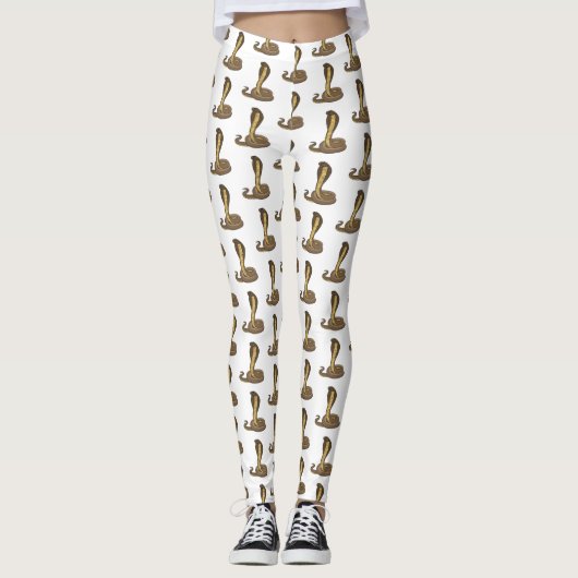 Schildslang met bruine cobra leggings (Voorkant)
