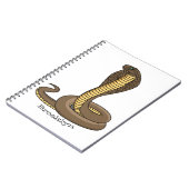 Schildslang met bruine cobra notitieboek (Linkerzijde)