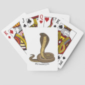 Schildslang met bruine cobra pokerkaarten (Achterkant)