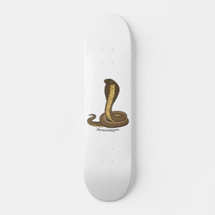 Schildslang met bruine cobra skateboard