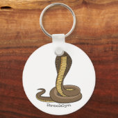Schildslang met bruine cobra sleutelhanger (Voorkant)