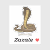 Schildslang met bruine cobra sticker (Vel)