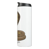 Schildslang met bruine cobra thermosbeker (Geroteerd rechts)