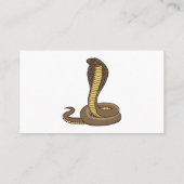 Schildslang met bruine cobra visitekaartje (Achterkant)