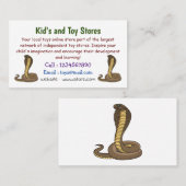 Schildslang met bruine cobra visitekaartje (Voorkant / Achterkant)