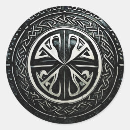 Schildt omhoog, de Viking manier om de wereld onde Ronde Sticker