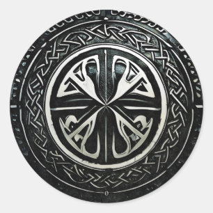 Schildt omhoog, de Viking manier om de wereld onde Ronde Sticker