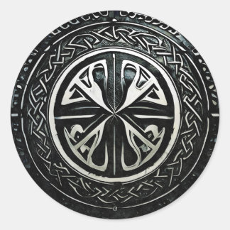 Schildt omhoog, de Viking manier om de wereld onde Ronde Sticker