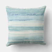 Schildvis op blauwe Waterverf strepen Kussen (Achterkant)