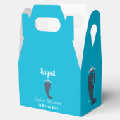 Schildwalvissen en cartoon van zeilboten bedankdoosjes (Geopend)