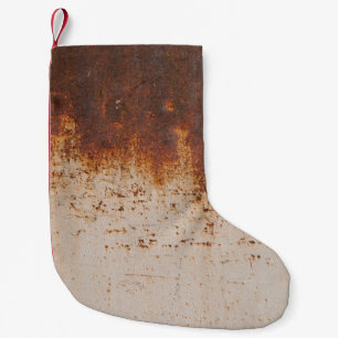 Schilferende verf, roestige muurtextuur. kleine kerstsok