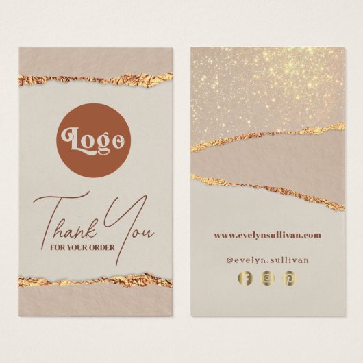 Schimmeer in een vel gesneden insteekverpakking visitekaartje (Voorkant /achterkant)