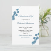 Schimmelblauw Eucalyptusviering van het leven Kaart (Staand voorkant)