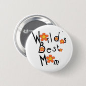 Schimmelbloemen 's Werelds beste moeder Ronde Button 5,7 Cm (Voorkant /achterkant)