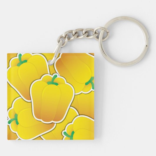 Schimmelgele peper sleutelhanger (Achterkant)