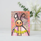 Schimmelhoningbij gedragen zich briefkaart (Staand voorkant)