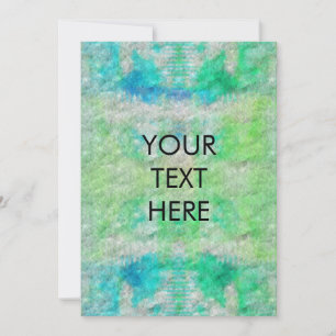 Schimmelige Waterverf Tie Dye Dank u blanco Kaart