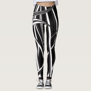 Schimmelige zwarte en witte, unieke leggings. leggings