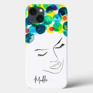 Schimmelkleurige waterverf iPhone 13 hoesje
