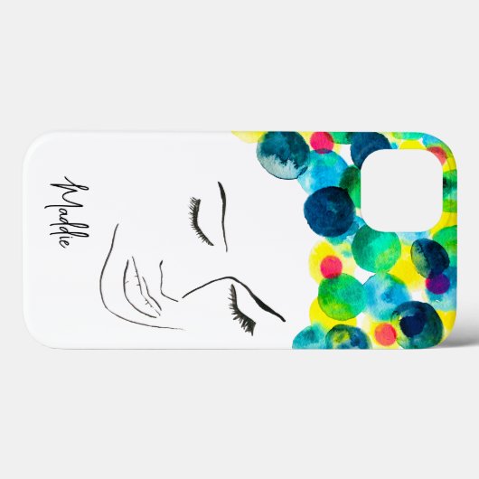 Schimmelkleurige waterverf Case-Mate iPhone case (Achterkant (horizontaal))