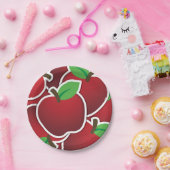 Schimmelrode appels papieren bordje (Feest)