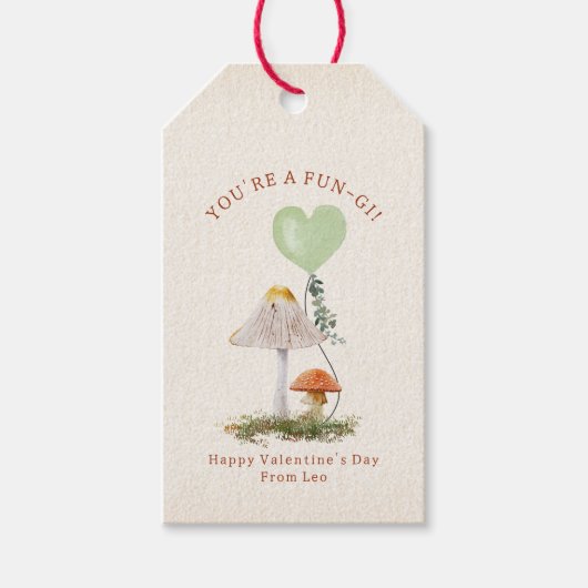 Schimmels Paddestoel Pun Classroom Valentijn Cadeaulabel (Voorkant)