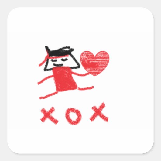 Schimmels Valentijn Sticker (Voorkant)