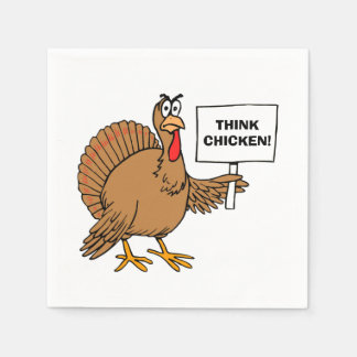 Schimmelste kerst Turkije Joke Think Chicken Servet