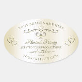 Schimmery crème Product Labels  decor Hearts (Voorkant)
