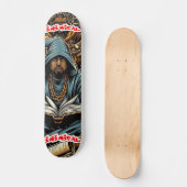 Schimmig geletterd skateboard (Voorkant)