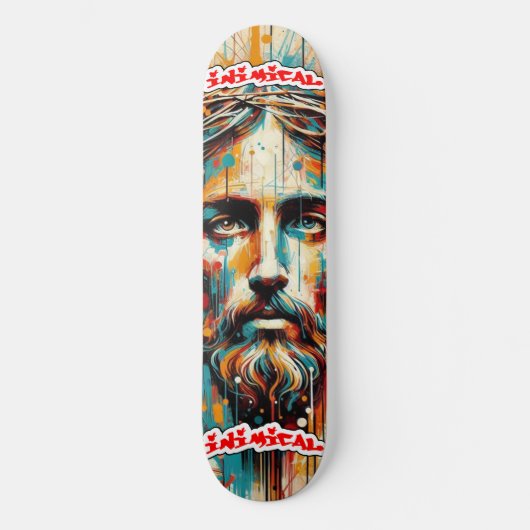 Schimmig gezicht van Christus Skateboard (Voorkant)
