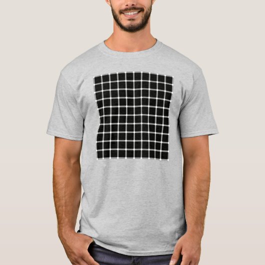 Schintillerende rasteroptische illusie t-shirt (Voorkant)