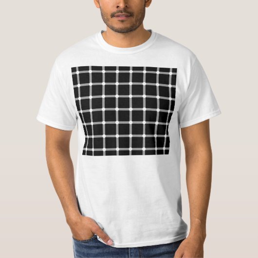 Schintillerende rasteroptische illusie t-shirt (Voorkant)