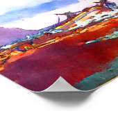 Schip aan de kust van Noorwegen Poster (Hoek)