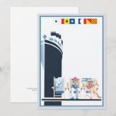 Schip Ahoy © Notitiekaartje (Voorkant / Achterkant)