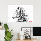 Schip Ahoy Poster (Thuiskantoor)