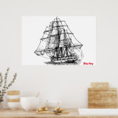 Schip Ahoy Poster (Keuken)